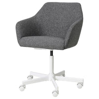 TOSSBERG / MALSKÄR swivel chair, Gunnared dark grey/white, 67 cm