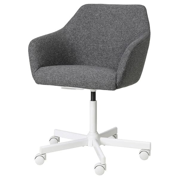 Ikea TOSSBERG / MALSKÄR - Swivel chair, Gunnared dark grey/white ,