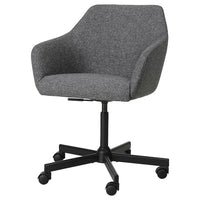 TOSSBERG / MALSKÄR swivel chair, Gunnared dark grey/black, 67 cm