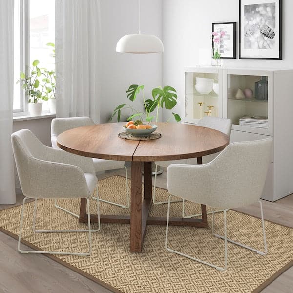 Ikea TOSSBERG - Chair, metal white/Gunnared beige ,