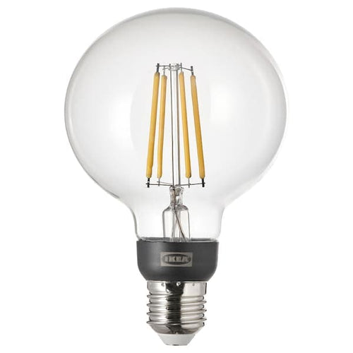 TRÅDFRI - E27 LED bulb 470 lumens, smart adjustable intensity wireless/warm white transparent/globe ,