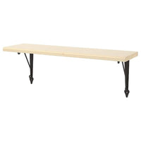 TRANHULT / KROKSHULT wall shelf, aspen, 80x20 cm