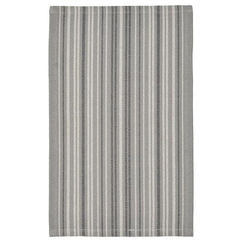 TRANSPORTLED - Rug, flatwoven, grey/striped, 50x80 cm