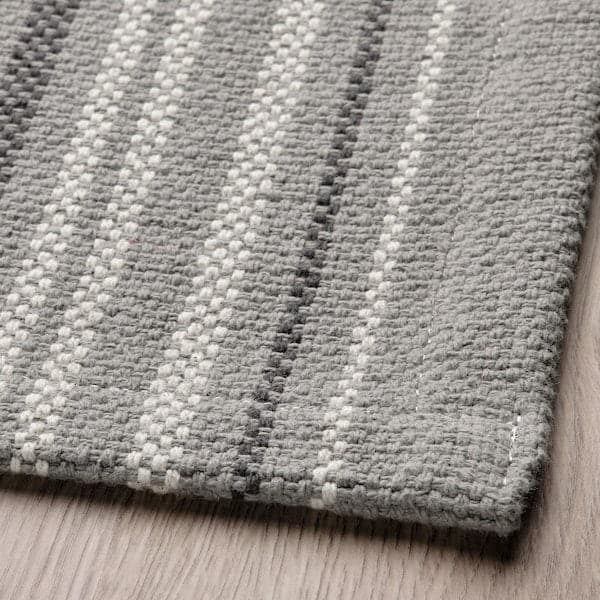 TRANSPORTLED - Rug, flatwoven, grey/striped, 50x80 cm - best price from Maltashopper.com 90537431