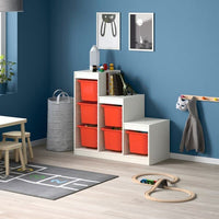TROFAST - Storage combination, white/orange, 99x44x94 cm - best price from Maltashopper.com 99533221