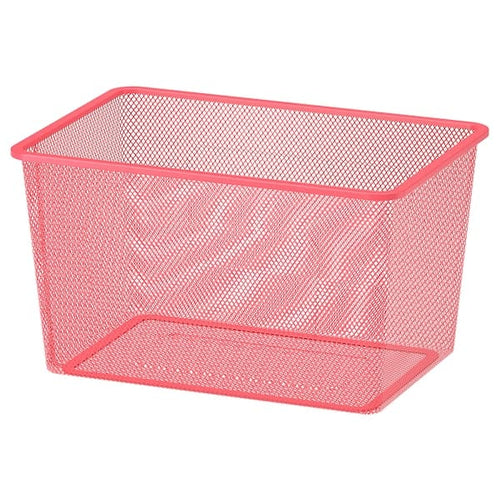 TROFAST - Mesh storage box, light red, 42x30x23 cm