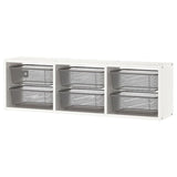 TROFAST wall storage, white/dark grey, 99x21x30 cm