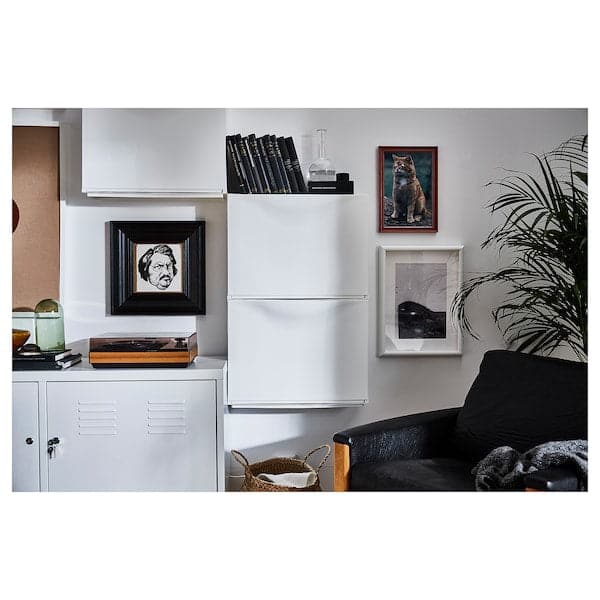 Ikea TRONES - Shoe cabinet/storage, white, 52x18x39 cm