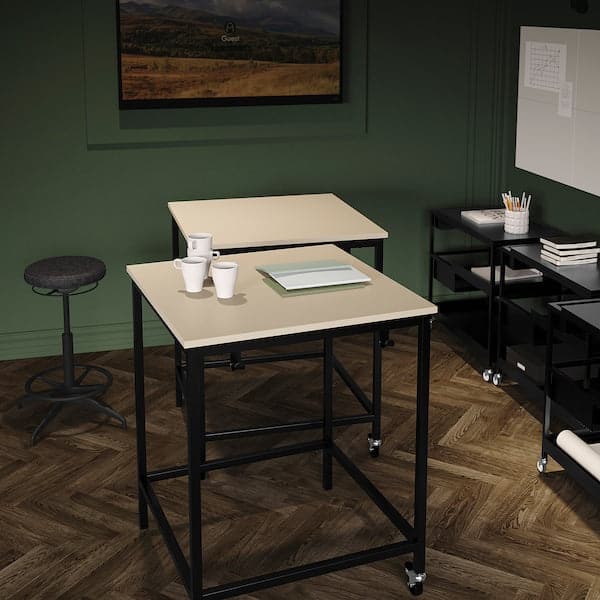 Ikea TROTTEN - Underframe for table top, anthracite, 80x80x100 cm