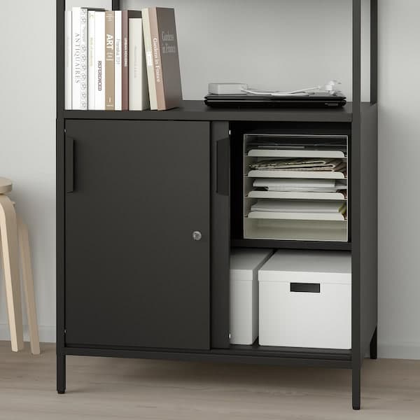 Ikea TROTTEN - Cabinet combination, anthracite, 240x180 cm