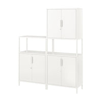 TROTTEN cabinet combination, white, 140x173 cm