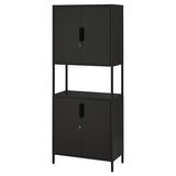 TROTTEN cabinet with doors, anthracite, 70x35x173 cm