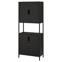 TROTTEN cabinet with doors, anthracite, 70x35x173 cm