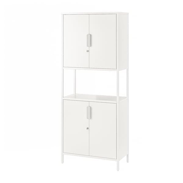 Ikea TROTTEN - Cabinet with doors, white, 70x35x173 cm