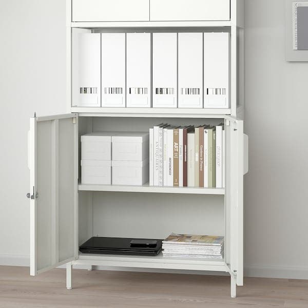 Ikea TROTTEN - Cabinet with doors, white, 70x35x173 cm