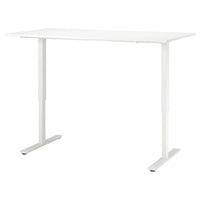 TROTTEN desk sit/stand, white, 160x80 cm
