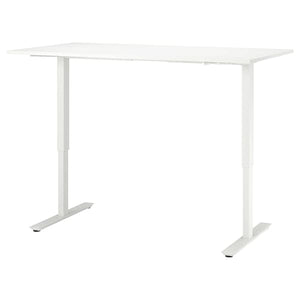 TROTTEN - Desk sit/stand, white, 160x80 cm - best price from Maltashopper.com 79429602