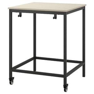 TROTTEN - Table, beige/anthracite, 80x80 cm - best price from Maltashopper.com 09429610