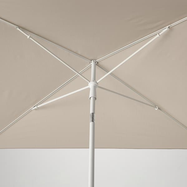Ikea TVETÖ - Parasol, tilting/grey-beige white, 180x145 cm