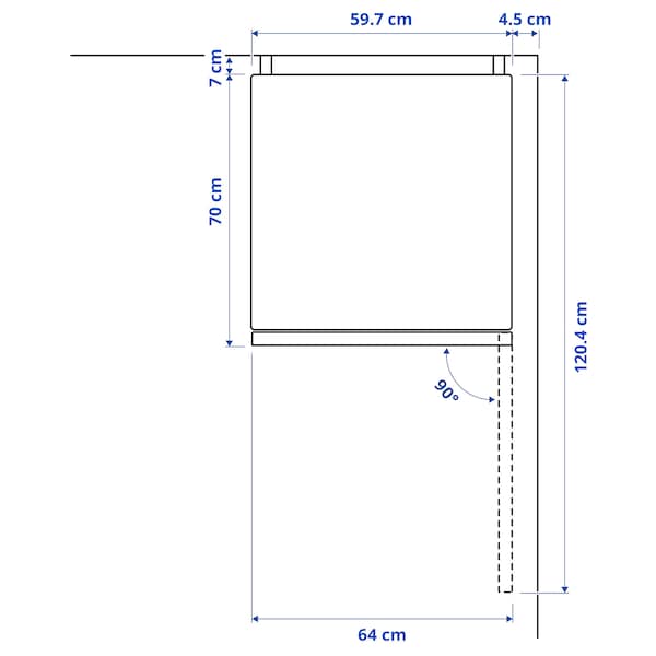 Ikea TYNNERÅS - Refrigerator, IKEA 500 freestanding/inox, ,