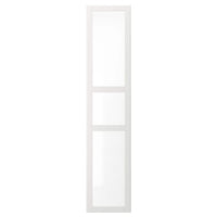 TYSSEDAL door, white/glass, 50x229 cm