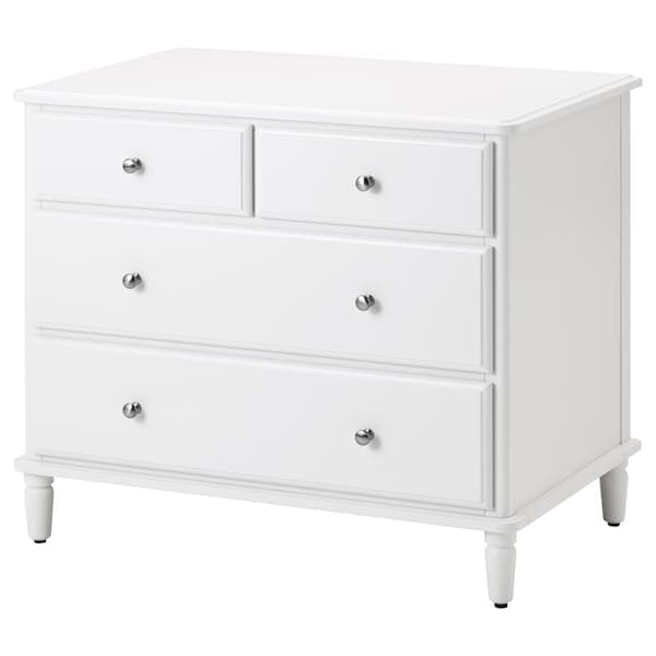 Ikea TYSSEDAL - Chest of 4 drawers, white, 87x76 cm