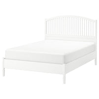 TYSSEDAL bed frame, white/Lindbåden, 140x200 cm