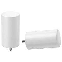 UDDNATE finials, 1 pair, white, 35 mm