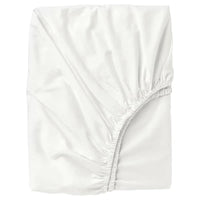 ULLVIDE fitted sheet, white, 140x200 cm