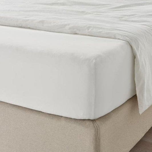 ULLVIDE Sheet with corners - white 180x200 cm , 180x200 cm - best price from Maltashopper.com 10342772