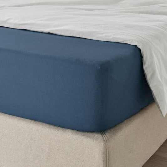 Ikea ULLVIDE Sheet with corners - dark blue 160x200 cm , 160x200 cm