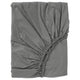ULLVIDE fitted sheet, grey, 160x200 cm