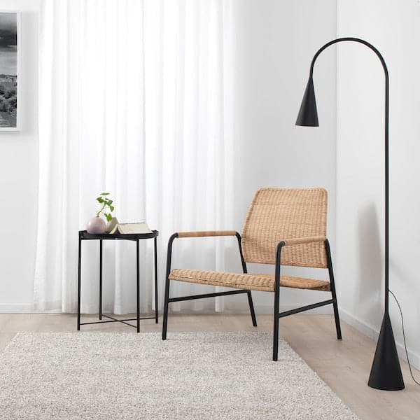 Ikea ULRIKSBERG - Armchair, rattan/anthracite