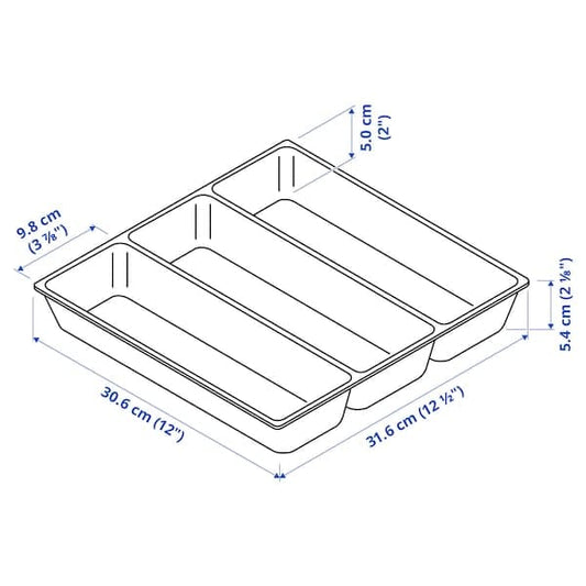 Ikea UPPDATERA - Cutlery tray, white, 32x31 cm