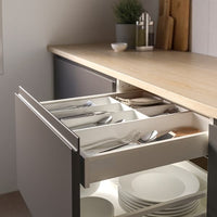 UPPDATERA utensil tray, white, 20x50 cm