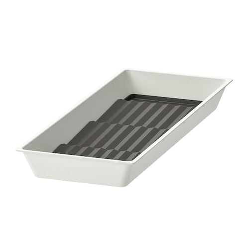 UPPDATERA - Tray with spice rack, white/anthracite, 20x50 cm