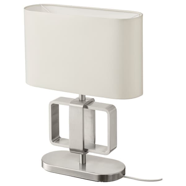 Ikea UPPVIND Table lamp - nickel/white 47 cm