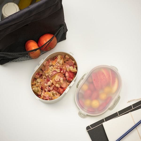 Ikea UTBJUDA - Stackable lunch box for dry food, light grey-beige