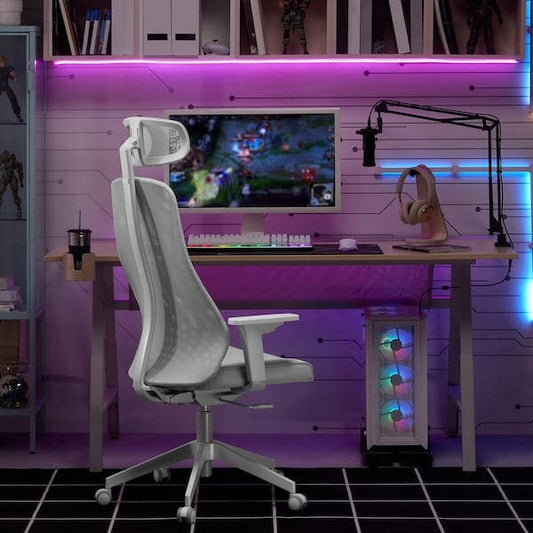 Ikea UTESPELARE - Gaming desk, ash effect/grey, 160x80 cm
