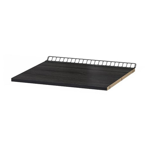 UTRUSTA - Fixed ventilated shelf, wood effect black, 60x60 cm