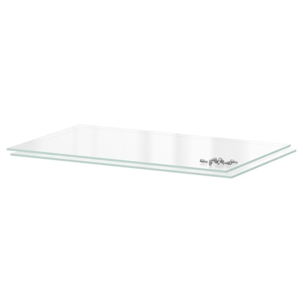 UTRUSTA - Shelf, glass, 60x37 cm - best price from Maltashopper.com 90205605