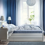 VADSÖ sprung mattress, extra firm/light blue, 90x200 cm