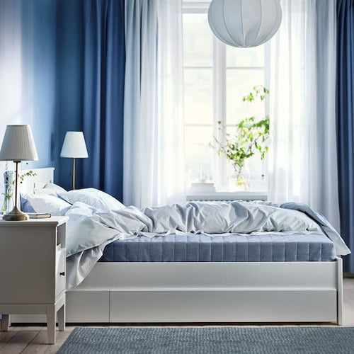 VADSÖ Spring mattress - extra rigid/light blue 90x200 cm , 90x200 cm