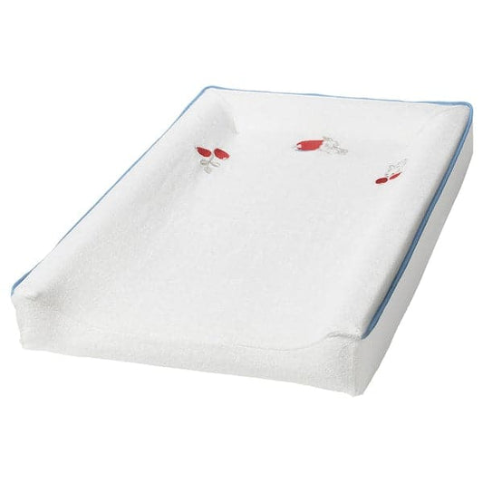Ikea VÄDRA - Cover for babycare mat, rabbit pattern/white, 48x74 cm