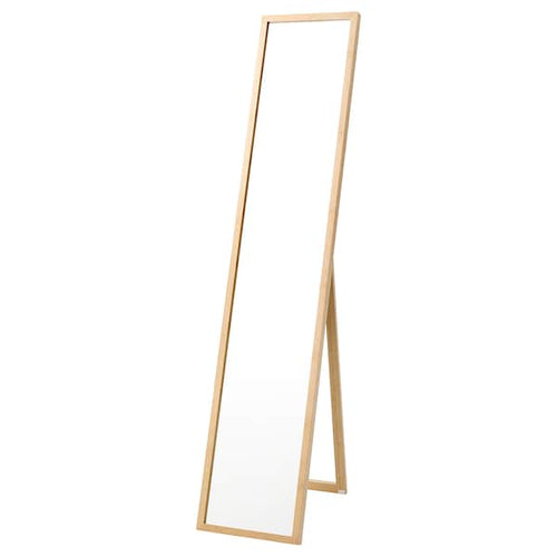 VÄRSNÄS - Freestanding mirror, bamboo, 30x150 cm