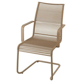VÄSMAN chair with armrests, outdoor, brown, 54x92x59 cm