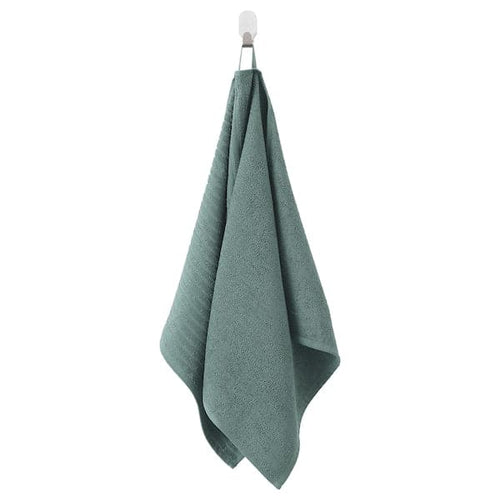 VÅGSJÖN - Hand towel, grey-turquoise