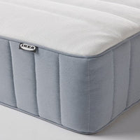 VALEVÅG pocket sprung mattress, firm/light blue, 80x200 cm