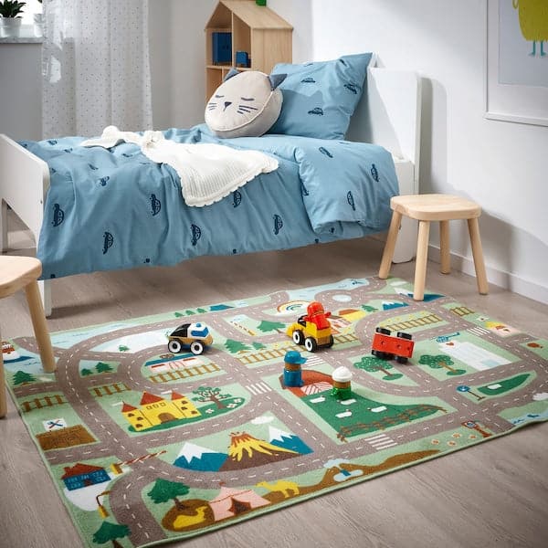 Ikea VALLABY - Rug, green, 100x133 cm