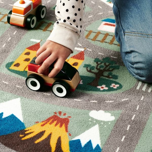 Ikea VALLABY - Rug, green, 100x133 cm